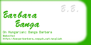 barbara banga business card